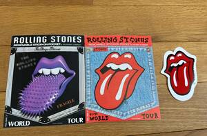 ３種セット ローリング・ストーンズ ポケット ステッカー＆ ベロア素材ステッカー 1997 Bridges To Babylon Tour The Rolling Stones