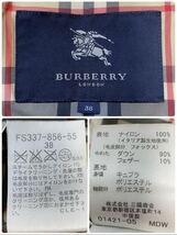 美品 BURBERRYLONDON バーバリーロンドン ダウンジャケット フォクスファー ノバチェック キルティング フードファー着脱可 38 M ブラウン_画像7