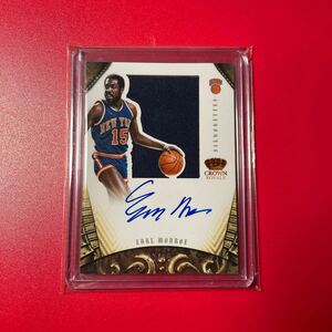 Panini Earl Monroe Auto Jersey Black Jesus /25