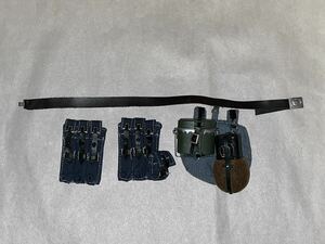 メーカー不明　ドイツ　空軍用MP40マガジンポーチ＋オマケのベルトと雑嚢、水筒