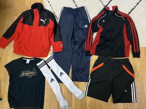 6点セット【adidas/アディダス プーマ 】ジュニア　ジャケット ジャージ パンツ ナイロン サイズ 140 150 160