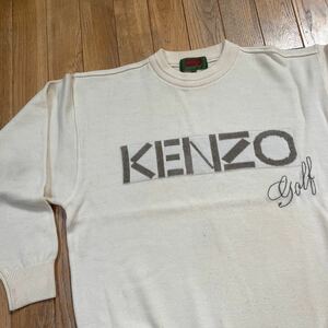 セール 即決1円 ビンテージ ケンゾーゴルフ KENZO golf 90s Vintage ニット セーター メンズ 3 (L相当) ケンゾー 80s Vintage