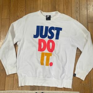 セール 即決1円 ☆【 NIKE 】★ JUST DO IT プリント スエットクルー トレーナー★サイズL