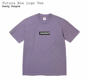 24SS Supreme Futura Box Logo Tee Dusty Purple XXL