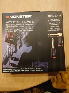 MONSTER CABLE (モンスターケーブル) 楽器用ケーブル ベースギター用ケーブル 長さ 21ft 直XLプラグ M BASS2-21A 600551 【国内正規品】