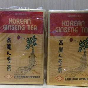 ☆高麗人参茶 KOREAN GINSENG TEA 韓国 3g×50包入り 2箱セット 特産品 未開封 長期保管品の画像1