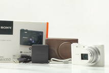 ソニー SONY デジカメ Cyber-shot DSC-WX350 ホワイト 革ケース/元箱付 SDカード32GB 付属品多数ですぐに使用可能！_画像1