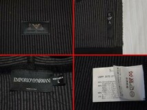 ★エンポリオアルマーニ★EMPORIO ARMANI★ EAロゴプレート付き フロントダブルジップのお洒落なカーディガン・フード付きパーカニットL_画像10