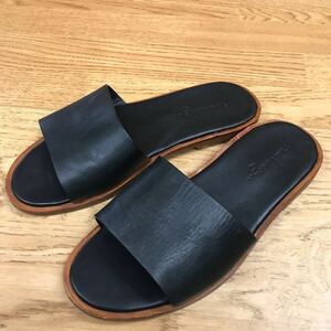 pachanga sandals Pachi .nga sandals leather sliding sandals sabot black black men's sandals 25.5 centimeter leather sandals simple 