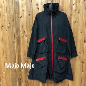 Majo Majo＊マジョマジョ レディースM〜L 長袖ジャケット ロングジャケット ジップアップ ハイネック シャカシャカ Aライン アウター