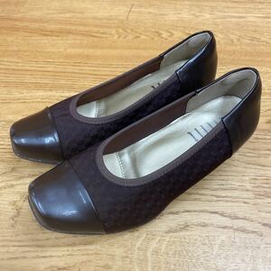 [ size 23.0.]fitfit * Fit Fit comfort pumps Brown stability heel 