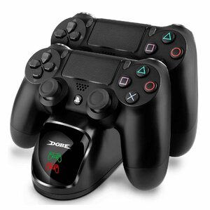 PS4 コントローラー 充電器 for DUALSHOCK 4 充電 スタンド PS4 Slim PS4 Pro 充電ケーブル２台同時充電可能 充電 LED 指示ランプ付き