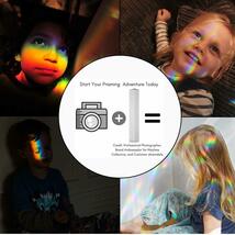 MerryNine 三角プリズム 光学ガラス K9クリスタル プリズム 物理学 光の分散 教学ツール 撮影 虹造り 150 mm 携帯用袋・クロ_画像6