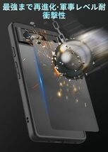 ZXZone for Google Pixel 7a ケース 半透明 マット感ケース 耐衝撃 画面保護 レンズ保護 米軍MIL規格 滑り止め 指_画像5