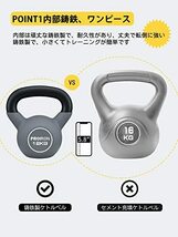 PROIRON ケトルベル ネオプレン kettlebell 一体型鋳鉄製 ?? 鉄アレイ ケトル 12kg 重り ケト_画像2