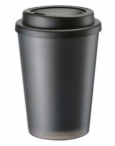 ゴーウェル タンブラー コンビニコーヒー サイズ 2層 保温 マグ カップ (直飲み ふた付き) 400ml ブラック TS-1307-009