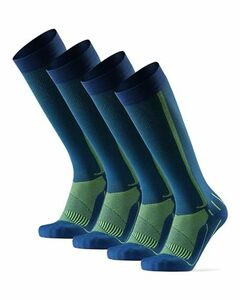 [DANISH ENDURANCE] put on pressure socks compression socks 21-26 mmHg blue / neon yellow 