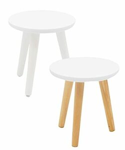 2 piece wooden flower stand stool stand for flower vase interior type planter stand white natural tree 