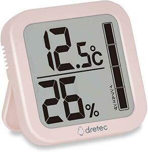 dretec(ドリテック) 温湿度計 温度 湿度 デジタル 大画面 おしゃれ 壁掛け スタンド インフルエンザ/熱中症対策 O-402PKDI