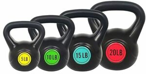 Sporzon! wide grip kettle bell exercise fitness weight 4 pcs set 5 pound 10 pound 1