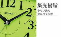 リズム(RHYTHM) 目覚まし時計 集光文字板 ライト 連続秒針 電子音 アラーム グレー 13.1x15x6.7cm 8REA31SR08_画像3