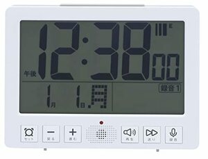 ゼピール(Zepeal) ZEPEAL ゼピール 録音再生機能付デジタルアラーム時計 DDC-YK60L ホワイト