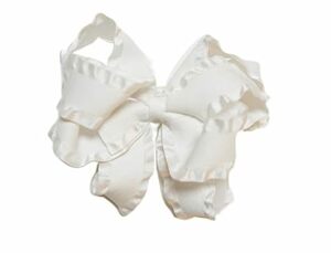 [misia luxury ] hair band .... ribbon hair clip pin attaching waffle hair band free size white 