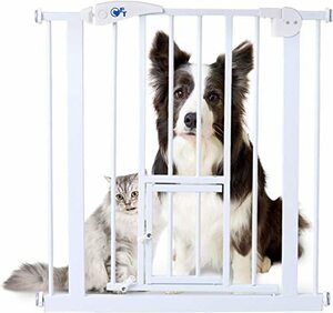 OFT auto lock gate standard body gate height 76cm pet dog cat pet gate baby gate fence door attaching small door attaching 