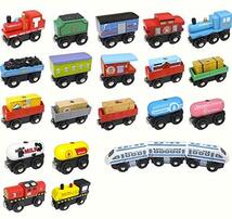 木製レール 列車 貨車 セット おもちゃ 線路 ハペ ブリオ トーマス 木製 レール シリーズ チャギントン 互換性 あ_画像2