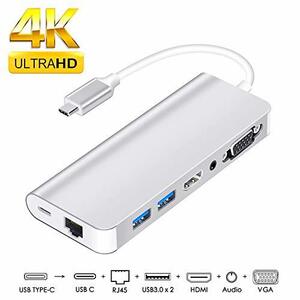 WU-MINGLU usb c vga usb-cハブ7in1 type c hdmi vga 変換 usb type