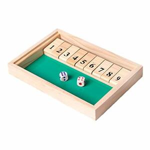 ST TS シャットザボックス Shut The Box シャットザボックス ゲーム サイコロ パーティ ボード ダイス 数字 木製 脳トレ