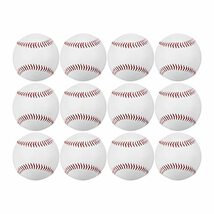 PATIKIL 野球 12個入り 野球 ソフト バルク 標準サイズ 大人革 トレーニング 野球 ノーマーク 野球 青少年_画像1
