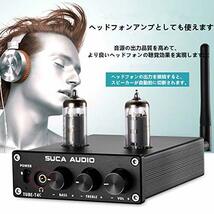 Mini HiFi バルブ 真空管 パワーアンプ Bluetooth 4.2 レシーバー ステレオヘッドホンアンプ ヘッドアップ (ブラック)_画像7