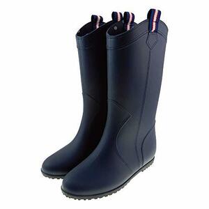 [mino'aka] rain boots long lady's [M : approximately 23.0-23.5cm / navy ] rain .
