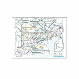 鉄道路線図 レジャーシート 首都圏 日本語 RLSJ