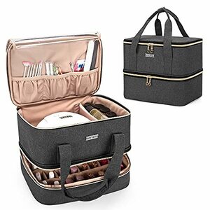 BAFASO manicure case 40 bottle for (15ml) nails light nails tool storage carrying black 