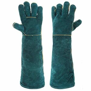 [UNIBIZ] pet glove biting attaching prevention dog cat long 60cm finger . pet gloves biting attaching ( emerald green )