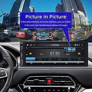 1Din カーステレオ無線Carplay & Android Auto 6.9 インチ IPS タッチ スクリーン スマート ボイス ミラー リの画像5