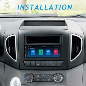 1Din カーステレオ無線Carplay & Android Auto 6.9 インチ IPS タッチ スクリーン スマート ボイス ミラー リの画像9
