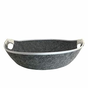 KENOU cat bed round wok pet bed mat nail sharpen flax keep hand attaching pet accessories cat supplies felt cloth ( dark gray )