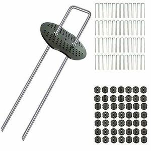 U pin . black circle attaching weed proofing seat fixation for artificial lawn ... pin (15x3x15 50 pcs set )