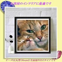 Tubame stall 15 猫茶色 ダイアモンドビーズ絵画 刺繍キット 5D ダイアモンドカラーストーン 刺繍キット クロスステッチ刺繍キッ_画像2