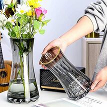 フラワーベースガラス 花瓶 北欧 25cm花器 ガラスの花瓶 フラワーベース ガラスベース ガラスボトル アレンジ インテリア 水栽培 生け花_画像5