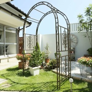  garden garden gorgeous iron arch height 213cm× width 137cm× depth 58cm solid structure bronze Brown IP