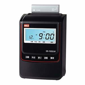  Max electron time recorder electro-magnetic wave clock attaching ER-110SUW black ER90721