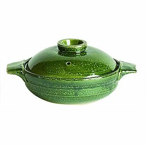 .. ceramics Banko . earthenware pot one person for 6 number 700ml Oribe . made in Japan 21-94 green 