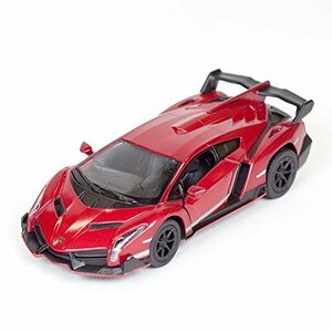 DIE-CAST METAL Lamborghini Veneno 1/36スケール (赤)