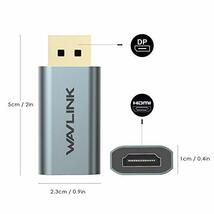 WAVLINK 4K DP-HDMIアダプター 4K@60Hz DP TO HDMI DP-HDMIコネクター ディスプ_画像2