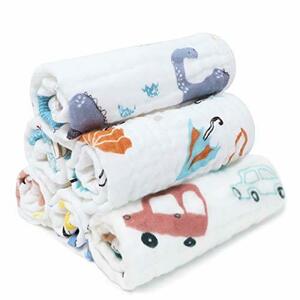 LILY CUPS baby bib gauze towel loop attaching 6 layer gauze cotton 100% 30×30cm 6 pieces set 