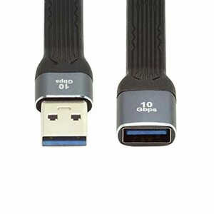 CY USB 3.0 ショートケーブル USB 3.1 3.0 Type A オス-メス 延長 フラット スリム FPC